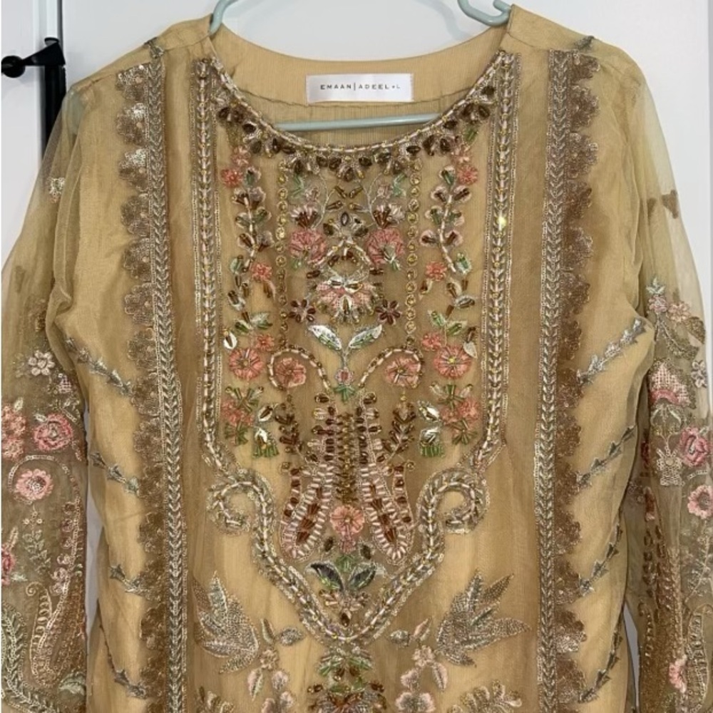 New Emaan Adeel Fancy Pakistani 3 Piece Suit - image 4